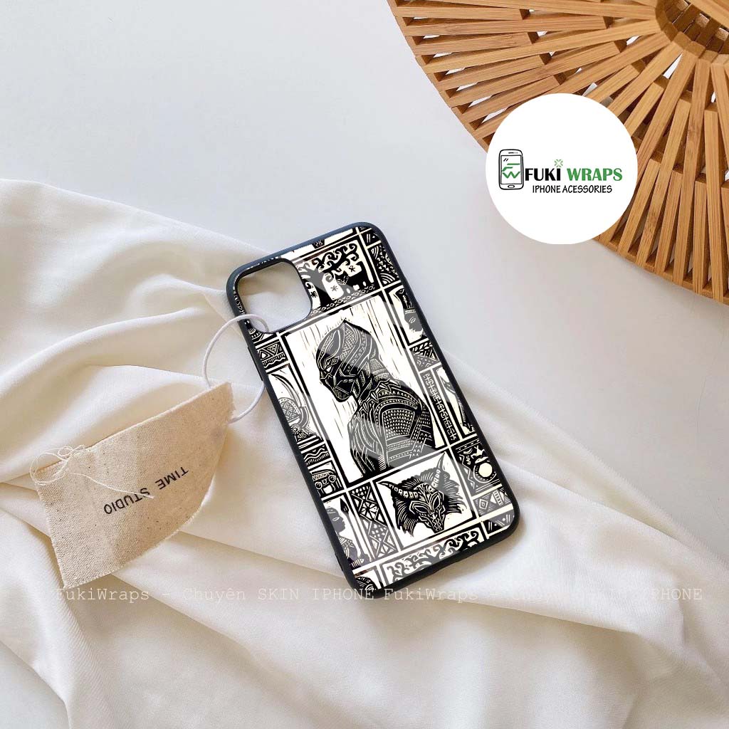 Ốp Lưng Kính Cường Lực / Case Black Panther Chống Vỡ Dành Cho 13ProMax 12ProMax 11ProMax X XSMAX Fukishop