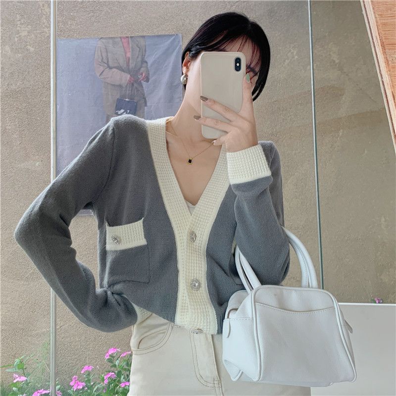 Áo Khoác Cardigan Dệt Kim Dáng Rộng Cổ Chữ v Thời Trang Dành Cho Nữ  tao bao
