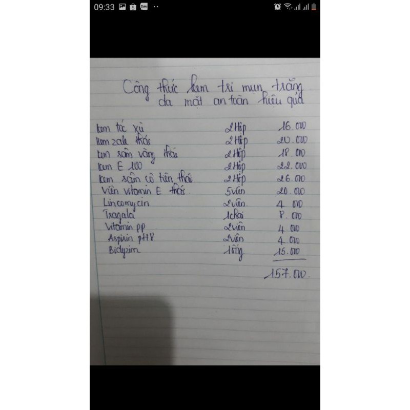 combo mụn,trắng  da mặt 157k