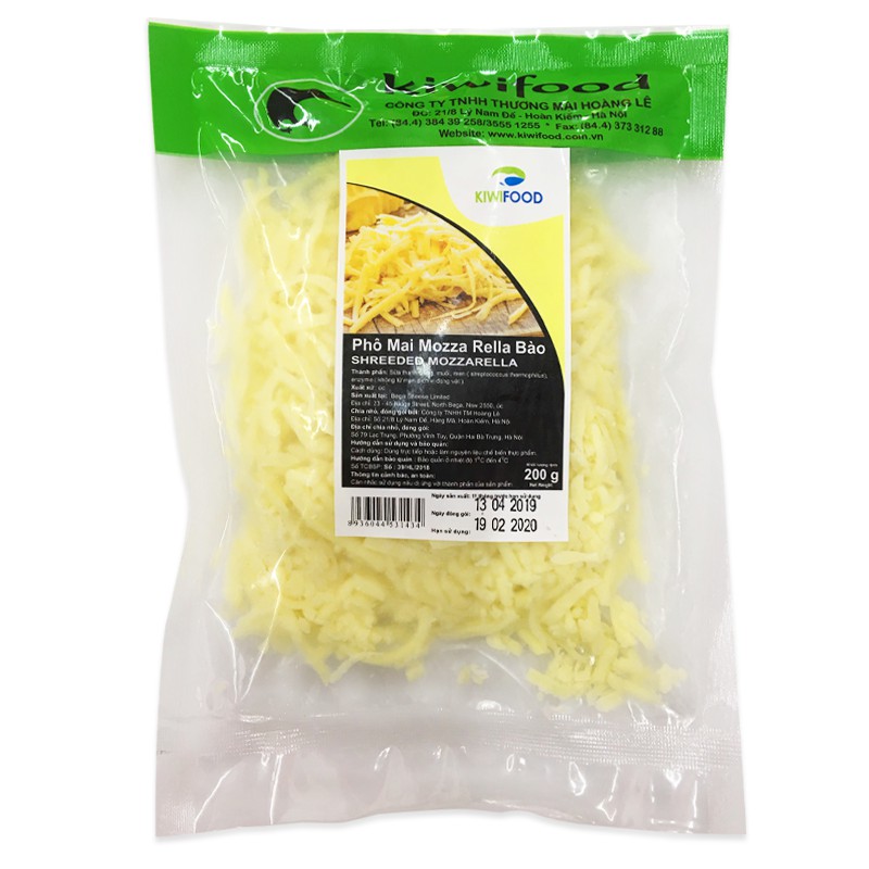Phomai Mozzarella Bào Sợi Kiwi 1kg