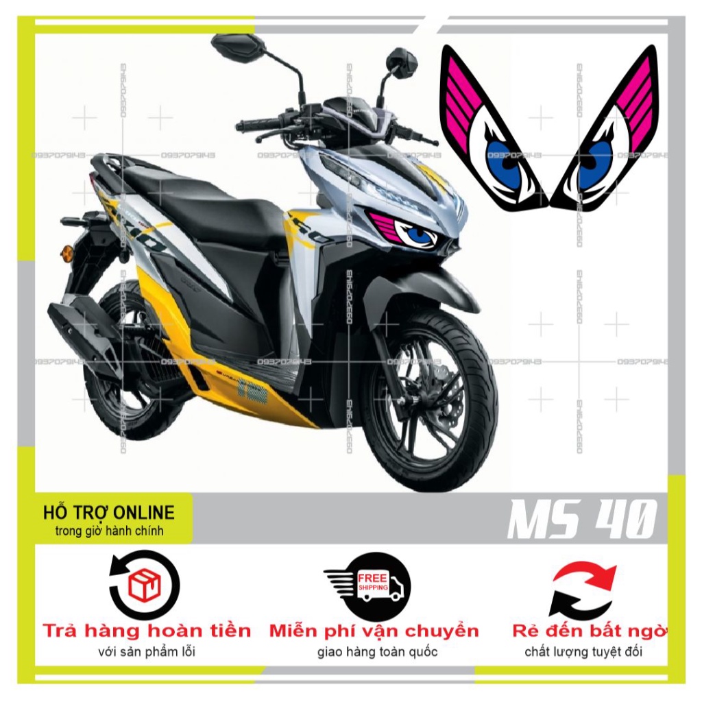 DECAL DÁN ĐÈN SƯƠNG MÙ XE VARIO 2020 (DECAL TRONG SUỐT) MS 40 - DUNG DECAL