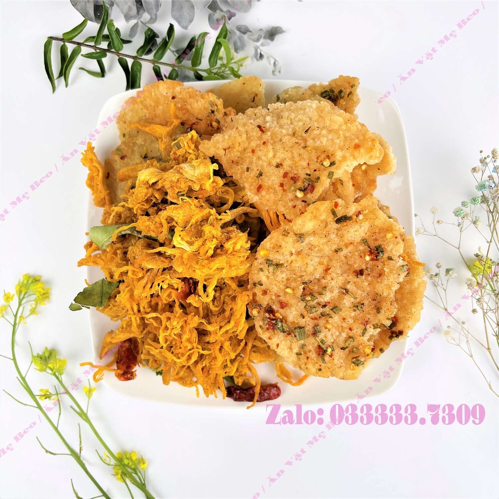 500Gr Cơm Cháy Lắc Khô Gà Ăn Vặt Shop Mẹ Beo