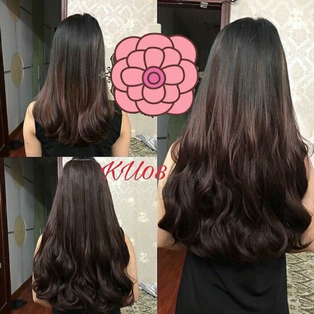 Tóc kẹp U xoăn nhẹ