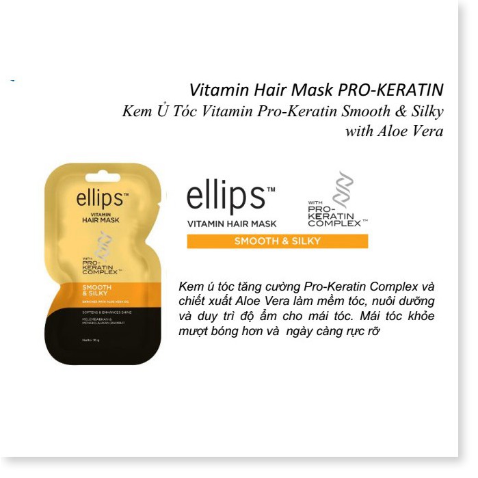(HÀNG CHÍNH HÃNG ĐẢM BẢO CHẤT LƯỢNG) (HÀNG CHÍNH HÃNG ĐẢM BẢO CHẤT LƯỢNG) Kem Ủ Tóc Ellips Vitamin Hair Mask nuôi dưỡng