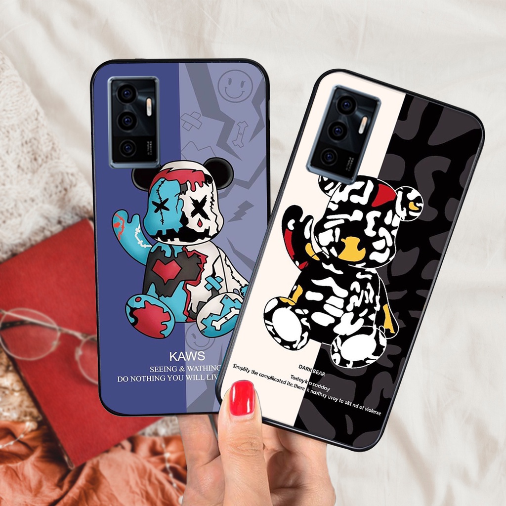 Ốp lưng Vivo V23 5G- Vivo V23e - Vivo Y15S -Vivo Y72 mẫu gấu bearick kaws cực đẹp bền