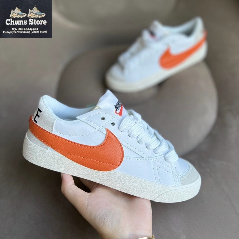 Giày Blazer Jumbo trắng móc xanh cam đen mới, giày nk blazer 2.0 các màu cao cấp