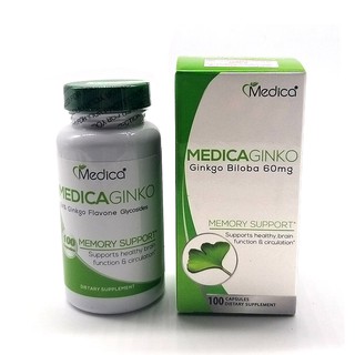 Thực Phẩm Chức Năng Hỗ Trợ Não Và Trí Nhớ Tăng Tuần Hoàn Não- Medica Ginko Ginkgo Biloba 60mg Cao Cấp