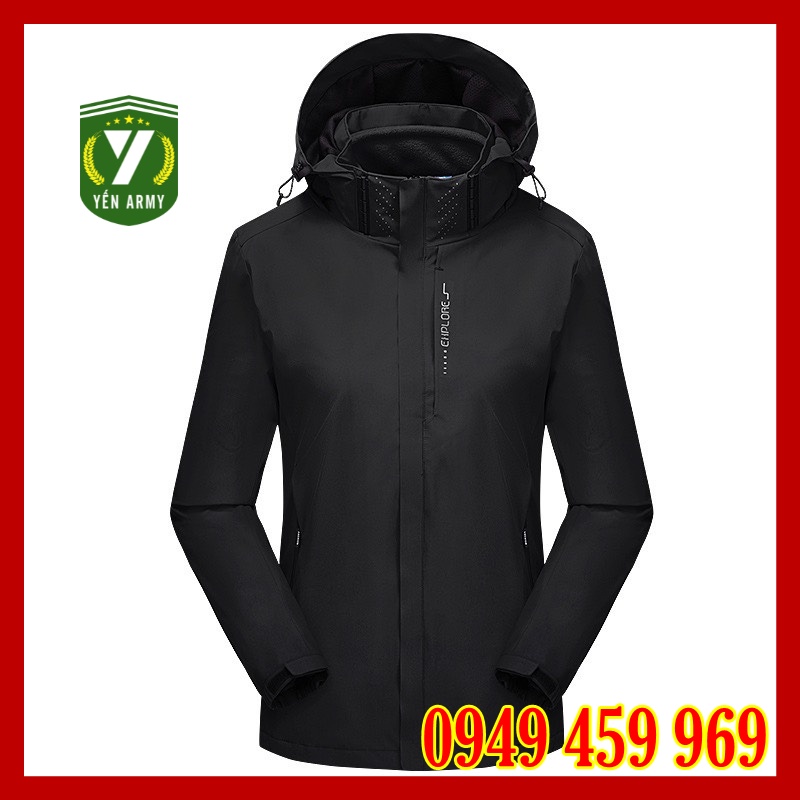 Áo Gió Chống Nước 3 Lớp Cao Cấp - Áo Khoác Đôi Nam Nữ Phong Cách Lính - Mã AK268
