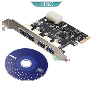 Card PCI Express to 4 port USB 3.0 - Card usb 3.0 mở rộng 4 cổng usb -PK