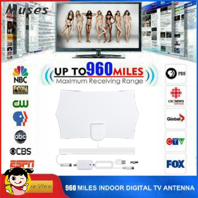 960 Mile Range Antenna TV Digital HD Skywire 4K HDTV 1080P Indoor with Amplifier