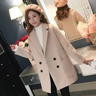 Áo khoác dạ nữ kiểu dáng Hàn Quốc