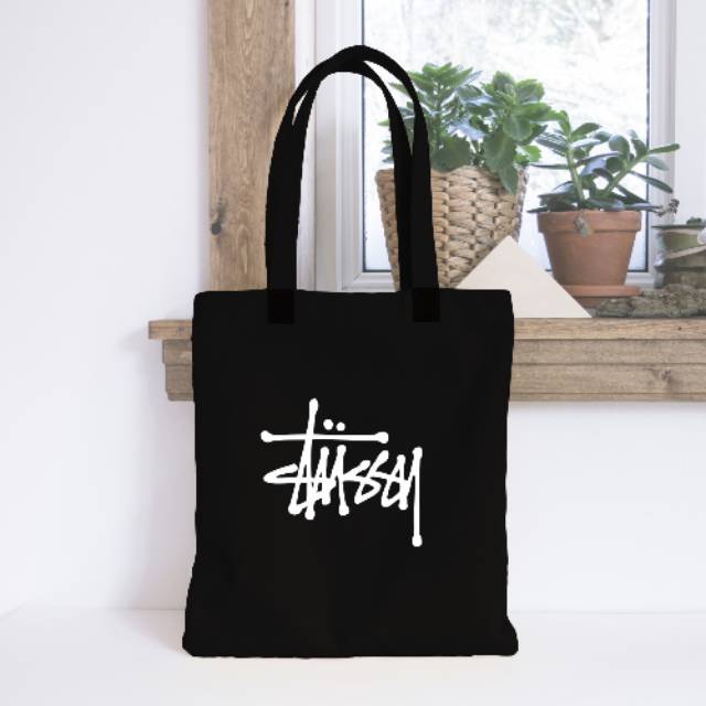 STUSSY Túi TOTE Đeo Vai Phong Cách Hàn Quốc Thời Trang Cho Nữ