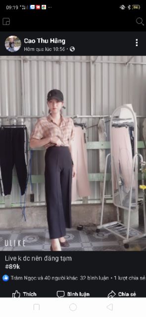 sẵn hàng-Quần công sở ống rộng kèm ảnh thật