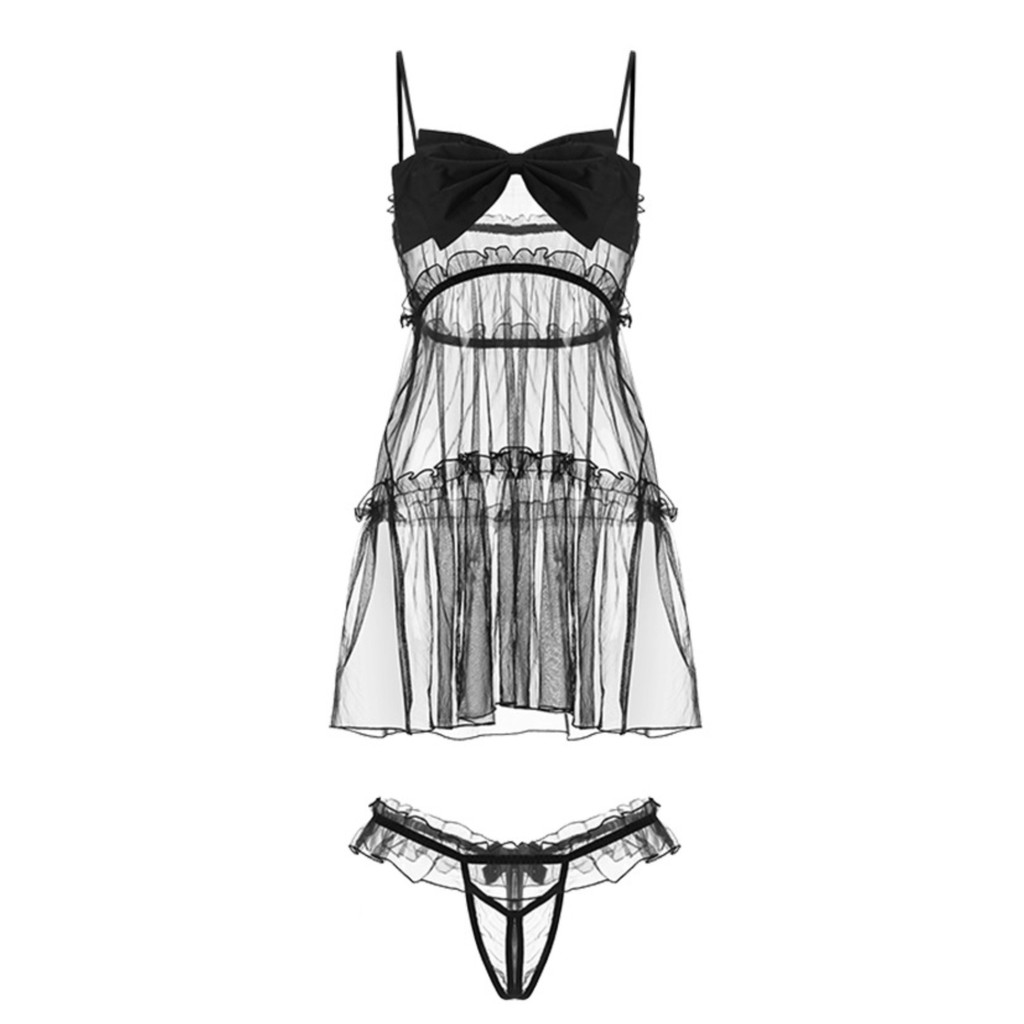 Váy ngủ sexy xuyên thấu kèm quần thiết kế cao cấp quà tặng bạn gái 910 VN116