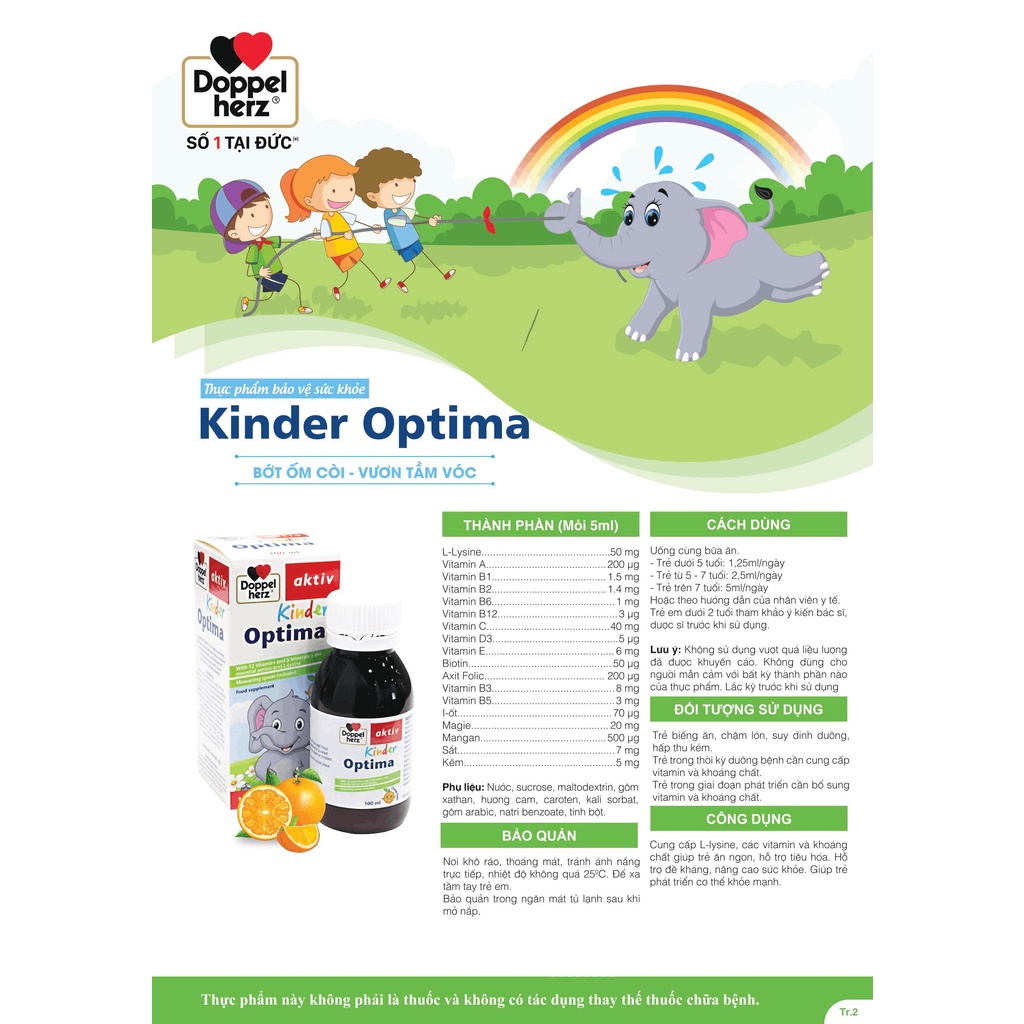 Bộ đôi ăn ngon và bổ sung vitamin D3 tăng đề kháng cho bé Doppelherz Kinder Optima + D3 Drops