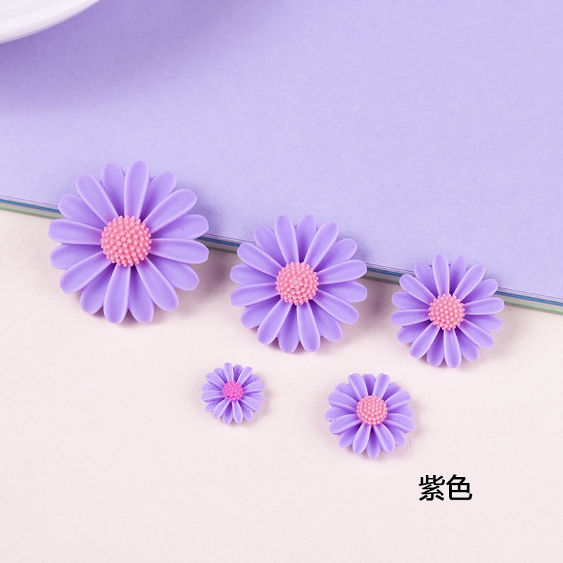 Bông Tai DIY Hình Hoa Cúc Bằng Nhựa Resin Trang Trí Điện Thoại