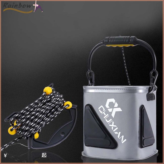 Xô Đựng Cá Mini Thiết Kế Gấp Gọn Có Tay Cầm Tiện Dụng