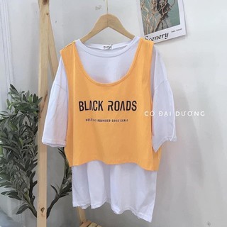 Set áo phông mix gile Black Roads