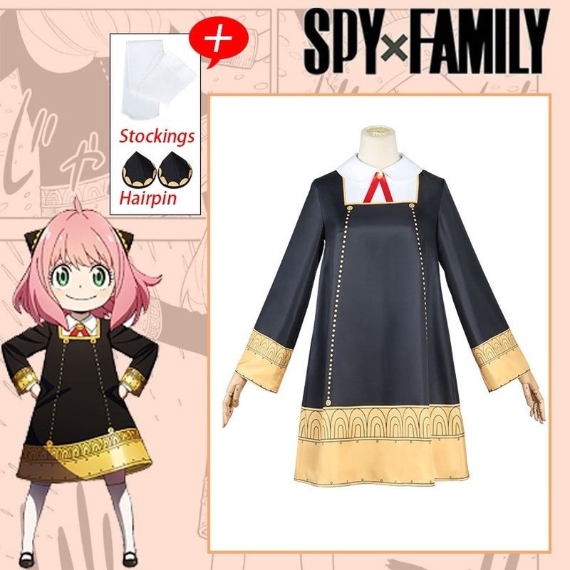 Set trang phục hóa trang nhân vật spy×family Cho Người Lớn Và Trẻ Anya Forger thích hợp cho dịp Halloween 007