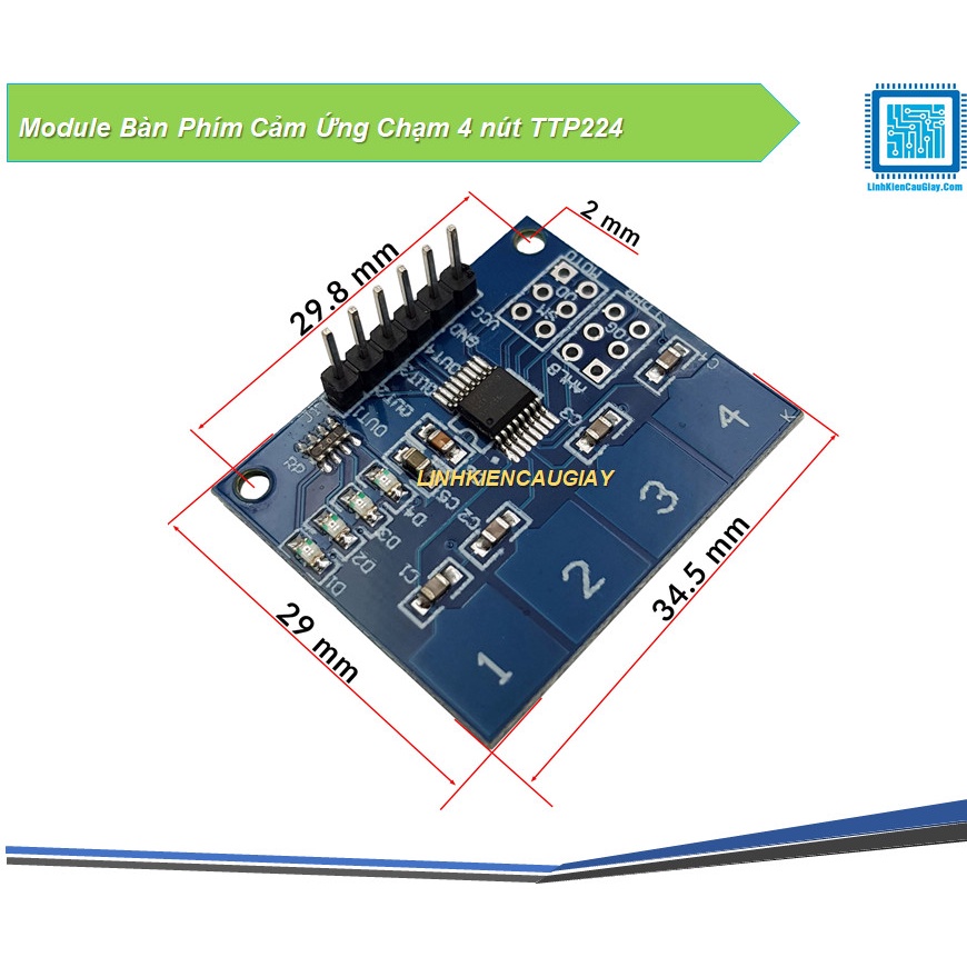 Module Bàn Phím Cảm Ứng Chạm 4 nút TTP224