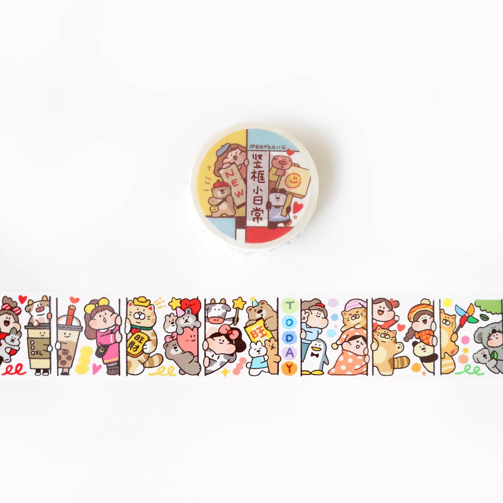 Băng keo washi tape hãng Meatball - 10 mẫu