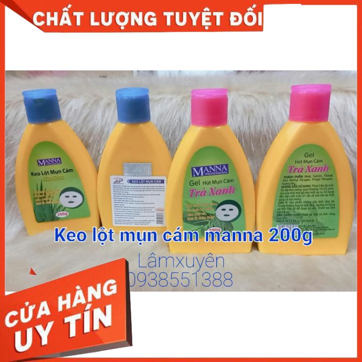 Gel lột mụn cám MANNA 200G 😍FREESHIP😍 tẩy sạch bã nhờn lấy mụn cám mụn đầu đen se khít lỗ chân lông gọn nhẹ dễ sử dụng