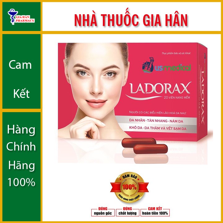 Viên Uống Trắng Da LADORAX - Hạn Chế Quá Trình Lão Hóa Da