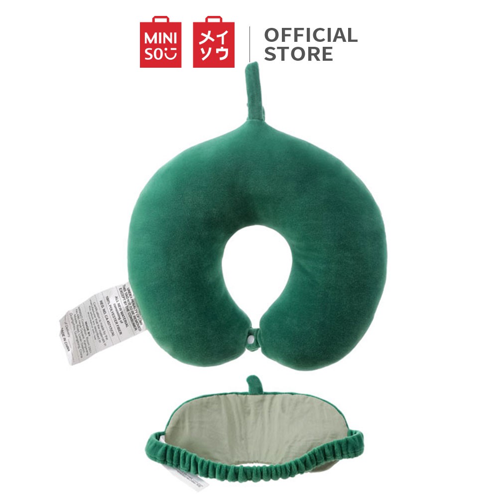 Gối kê cổ và bịt mắt Miniso Fruit Series Eye Patch hình chữ U (Xanh)