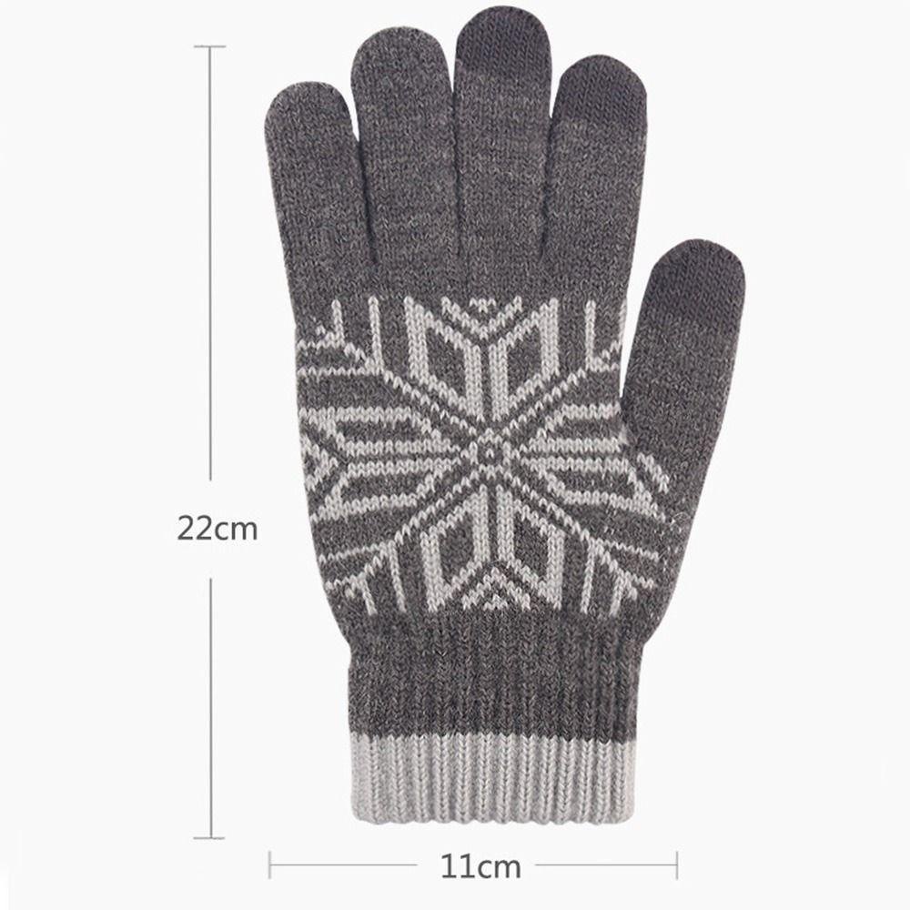 1 Găng Tay Len Giữ Ấm Mùa Đông Có Thể Sử Dụng Màn Hình Cảm Ứng