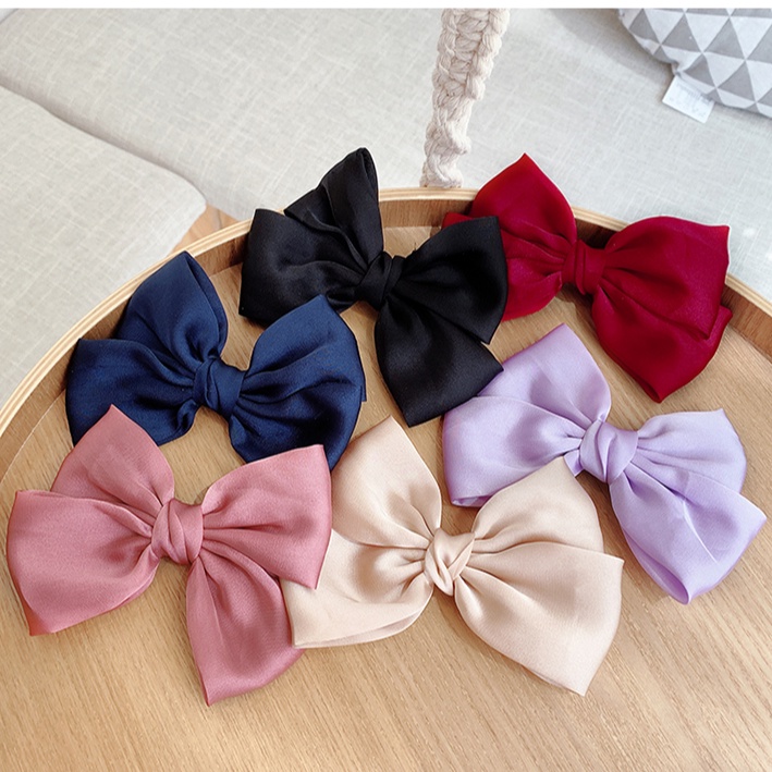 Kẹp Tóc Phối Nơ Ngọt Ngào Phối Màu Xinh Xắn Dành Cho Nữ