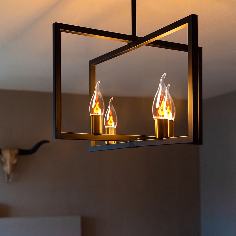 Bóng Đèn Led E14 E27 Thiết Kế Hình Ngọn Lửa Phong Cách Retro Cổ Điển Tiện Dụng