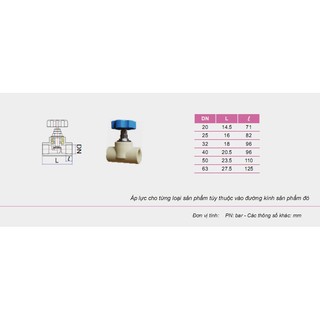 Van chặn 50 PPR Tiền Phong