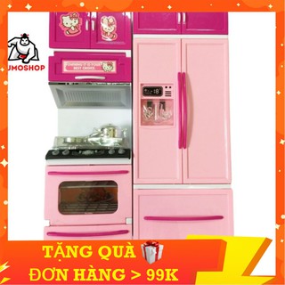 Đồ Chơi Tủ Lạnh Hello Kitty Màu Hồng Có 2 Ngăn, Màu Hồng Nổi Bật, Có Tiếng Nấu Ăn, Thiết Kế Đẹp Mắt - SUMOSHOP68