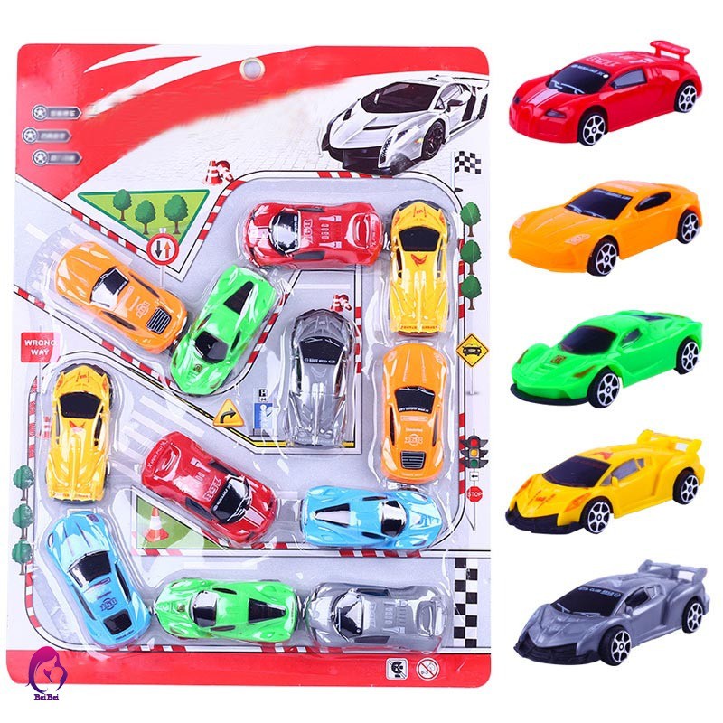 Bộ 12 mô hình đồ chơi xe hơi mini sáng tạo cho trẻ