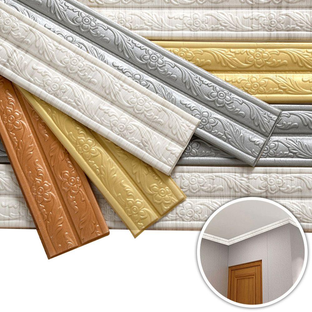 Cuộn Dây Dán Viền Tường 3D Chống Thấm Nước Tự Dính Tiện Dụng