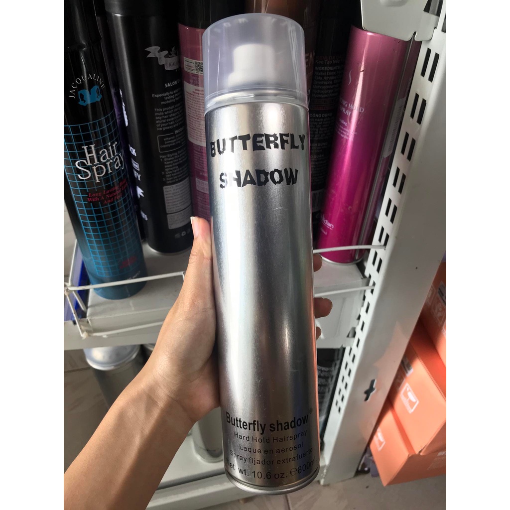 Gôm Bạc Butterfly Shadow 600ML 320ml 150ml Xịt Tạo Kiểu Giữ Nếp Không Bết Dính Mùi Thơm Dành Cho Nam Nữ Bestmypham