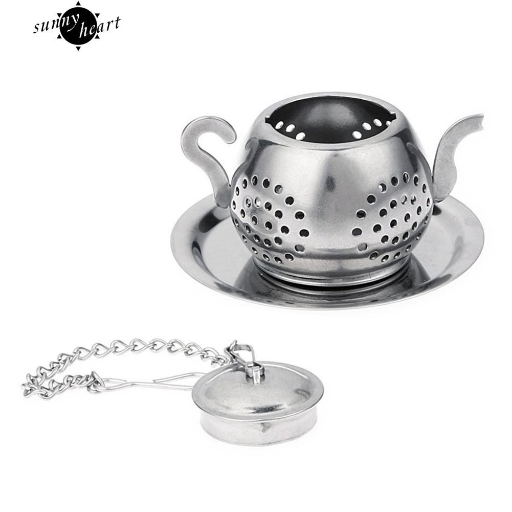 Dụng cụ lọc trà hình ấm trà bằng thép không gỉ