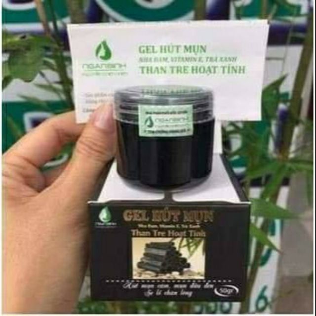 Gel Hút Mụn Cám Và Mụn Đầu Đen Chiết Xuất Than Tre Hoạt Tính Ngân Bình 50g