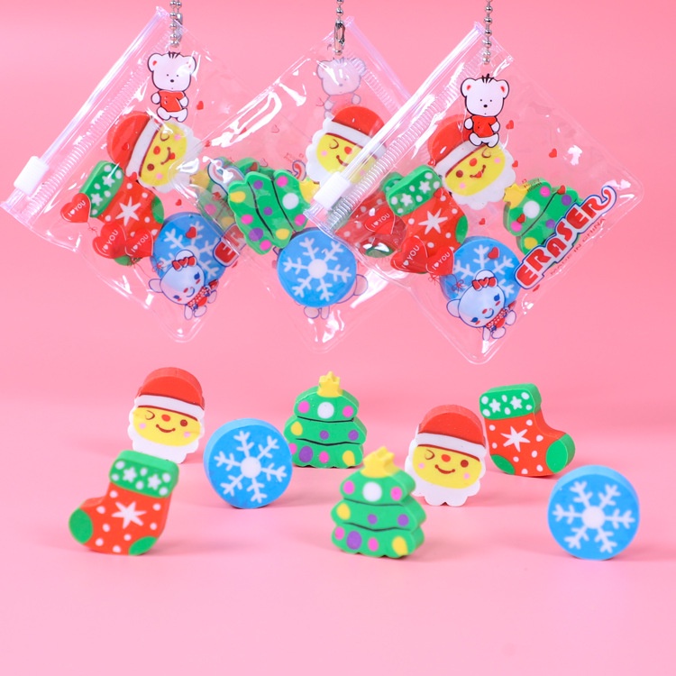 Set 4 Tẩy chì Hình Noel ngộ nghĩnh Merry Christmas VP2101209