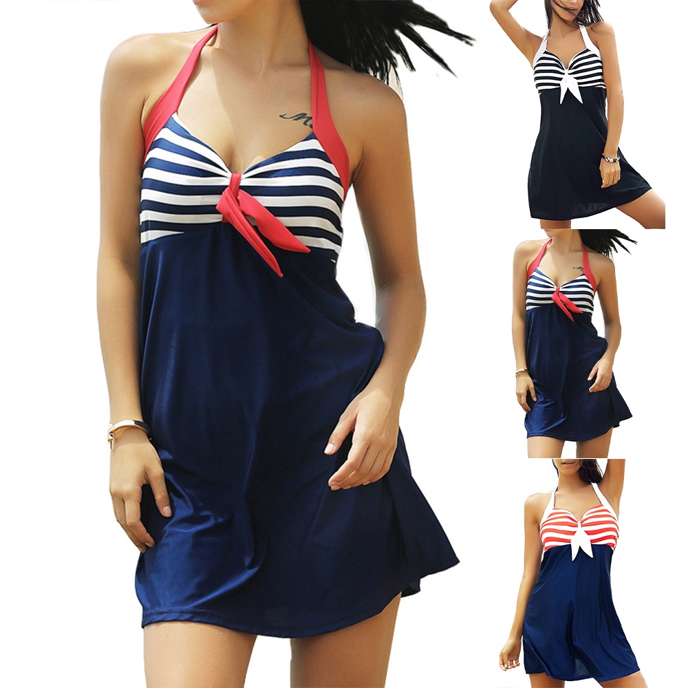 Bikini Một Mảnh Hoạ Tiết Kẻ Sọc Cho Phái Nữ