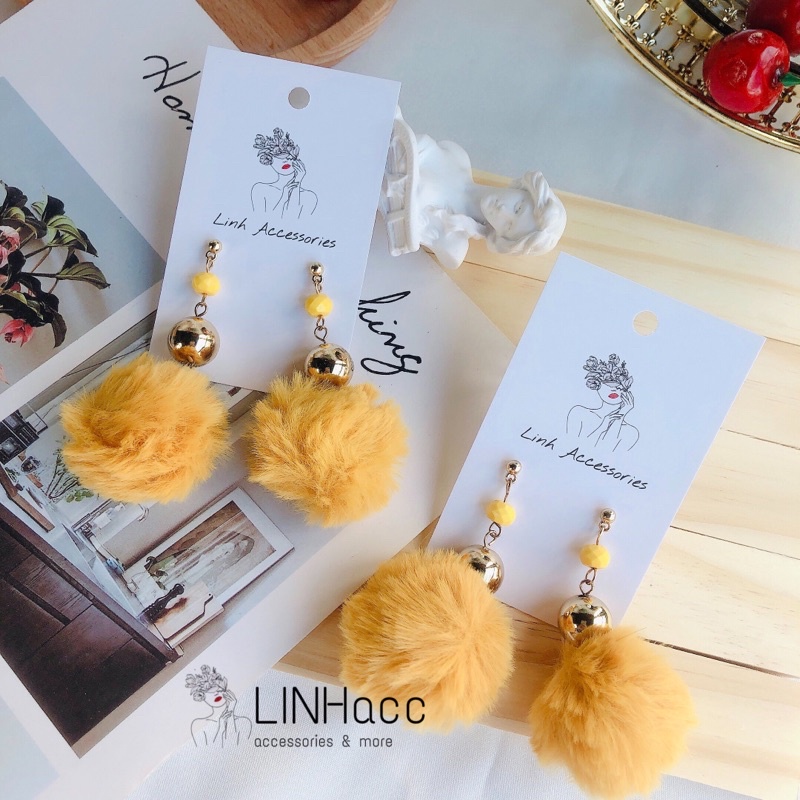 Khuyên tai cục bông siêu dễ thương 🎀🎀🎀🎀