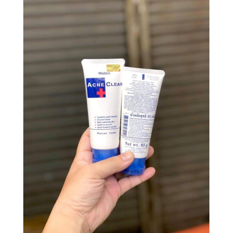 [Chính hãng]Sữa rửa mặt Mistine Acne Clear Facial Foam dành cho da mụn 85gr hàng Thái