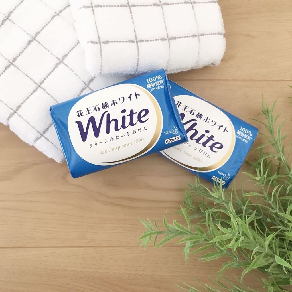 [Hỏa tốc HCM] Xà phòng tắm Kao White 130g hương sữa Nhật Bản
