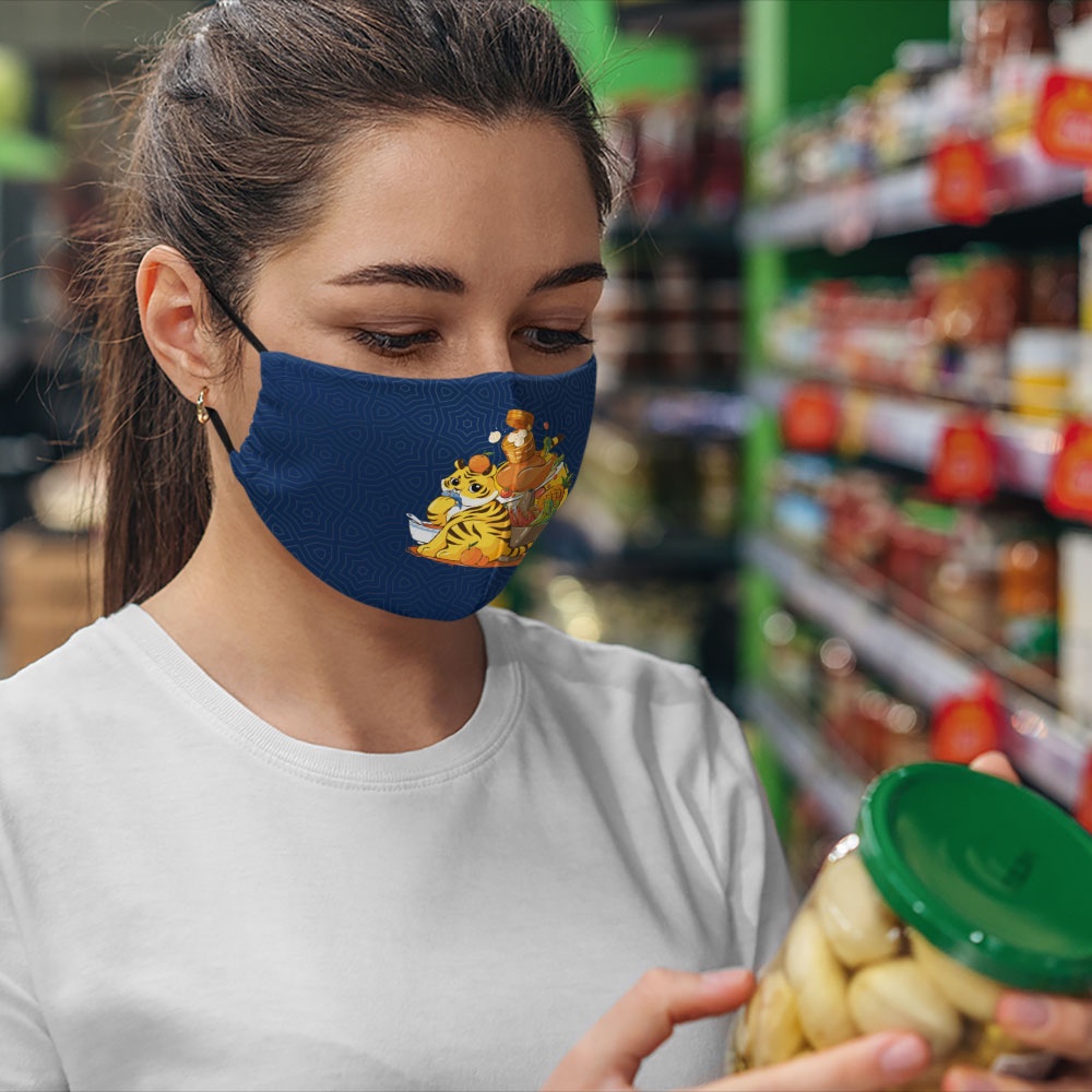 Khẩu trang 2022 chúc mừng năm mới nhâm dần tết happy new year cát tường CARTWELL chất liệu vải mềm dây đeo mềm dễ thở vả