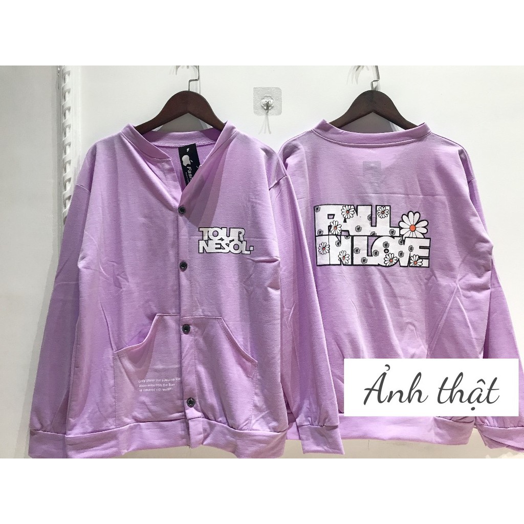 ÁO KHOÁC CARDIGAN TÍM FALL IN LOVE - CADIGAN HOA CÚC TÍM | BigBuy360 - bigbuy360.vn