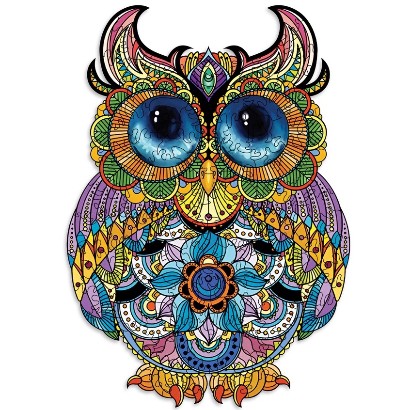 Bộ Xếp Hình Gỗ Ghép Hình Puzzle Con Cú TGP059