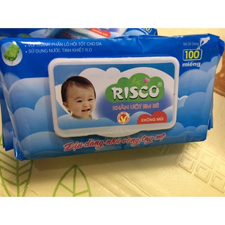 Khăn giấy ướt không mùi Baby Risco 100 tờ