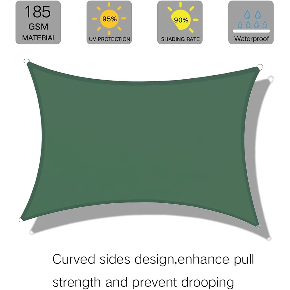 Tấm Che Nắng Chống Thấm Nước 98% Hình Vuông 420d Cho Sân Vườn