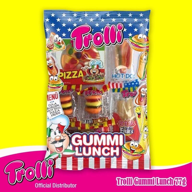 Kẹo trolli Gummi Lunch 77g - Hàng nhập khẩu chính hãng