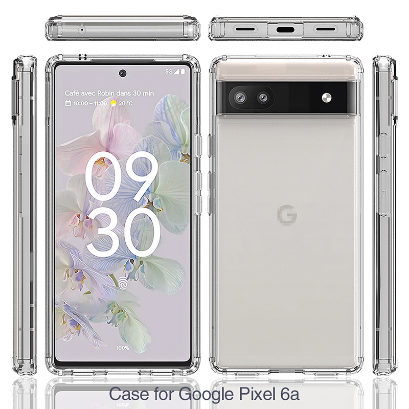 Ốp Điện Thoại Acrylic Trong Suốt Chống Sốc / Trầy Xước Cho Google Pixel 6A
